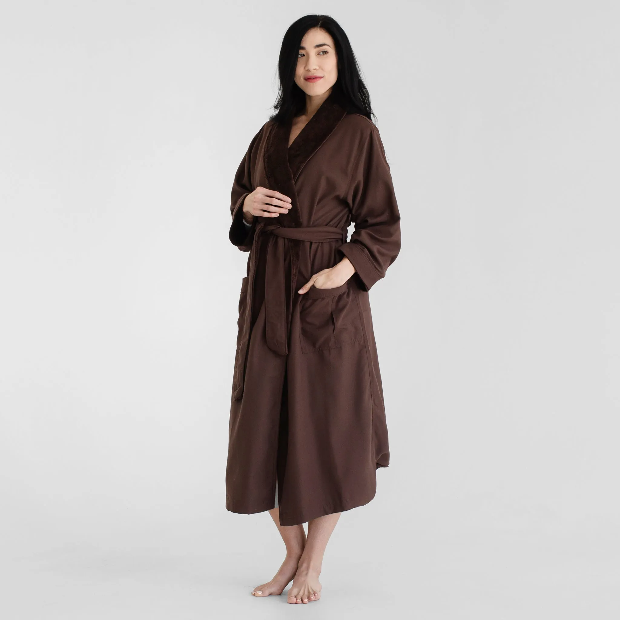 Deluxe Plush Spa Robe - Espresso