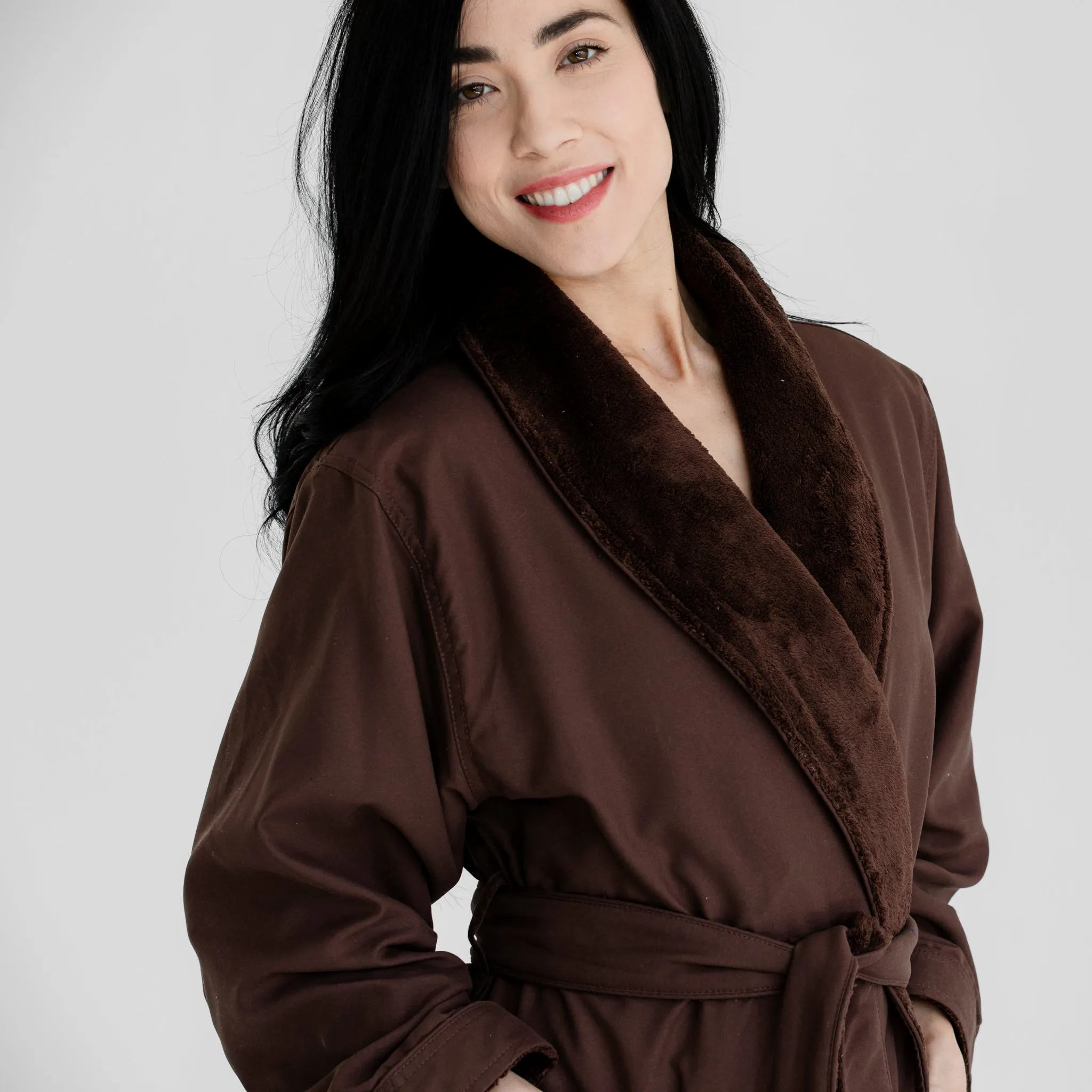 Deluxe Plush Spa Robe - Espresso