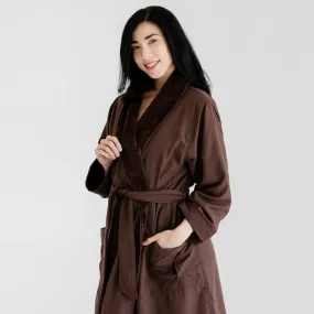 Deluxe Plush Spa Robe - Espresso
