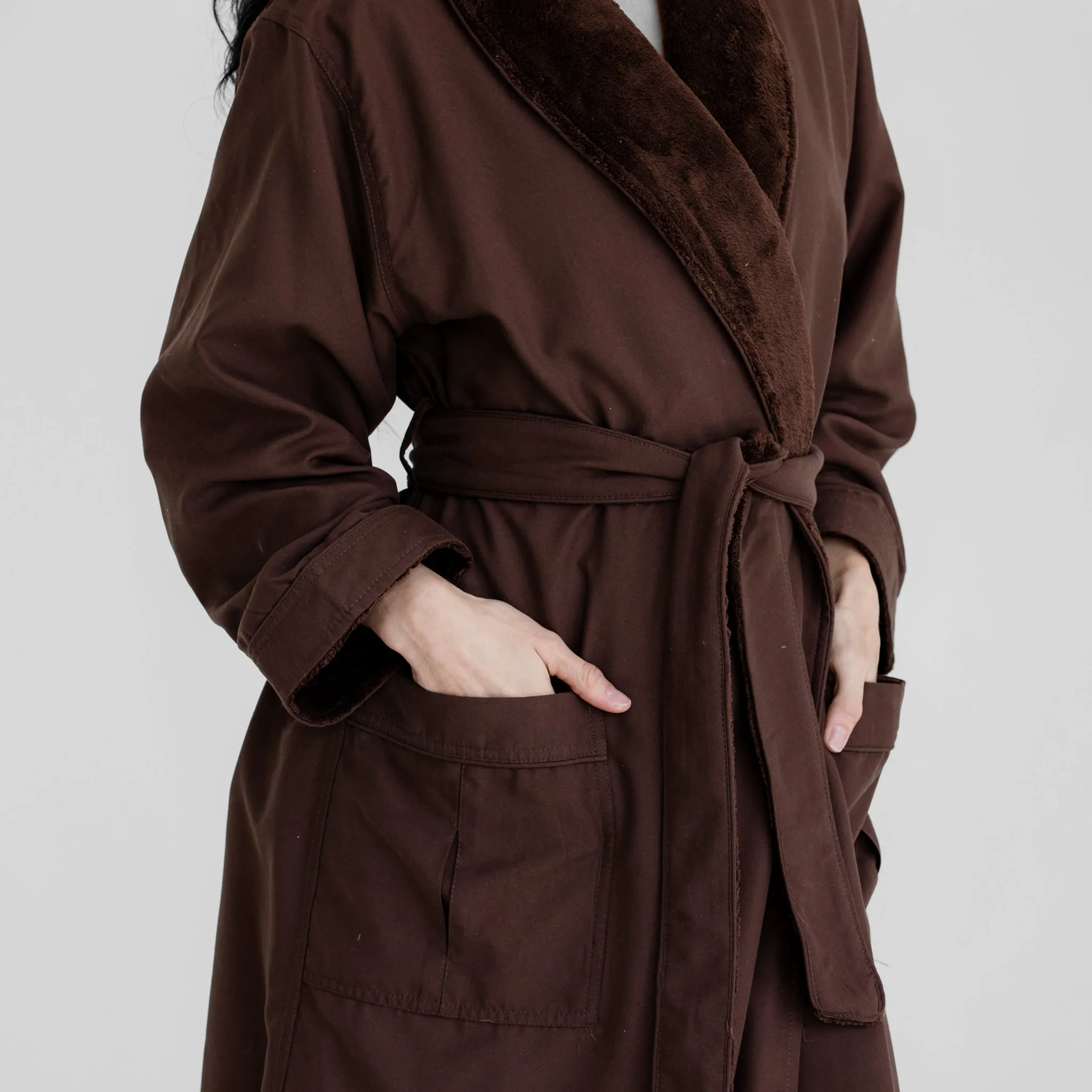 Deluxe Plush Spa Robe - Espresso
