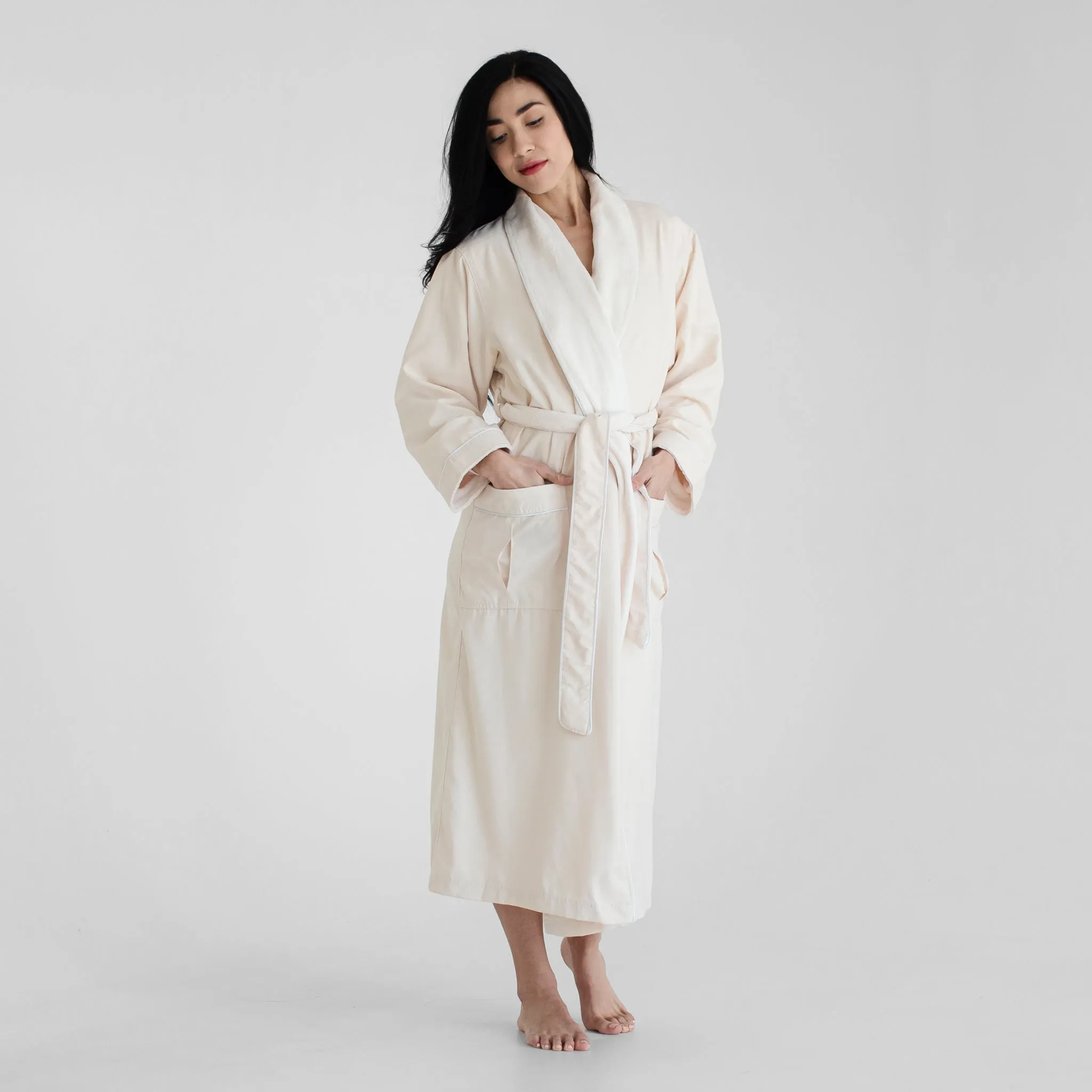 Deluxe Plush Spa Robe - Ivory