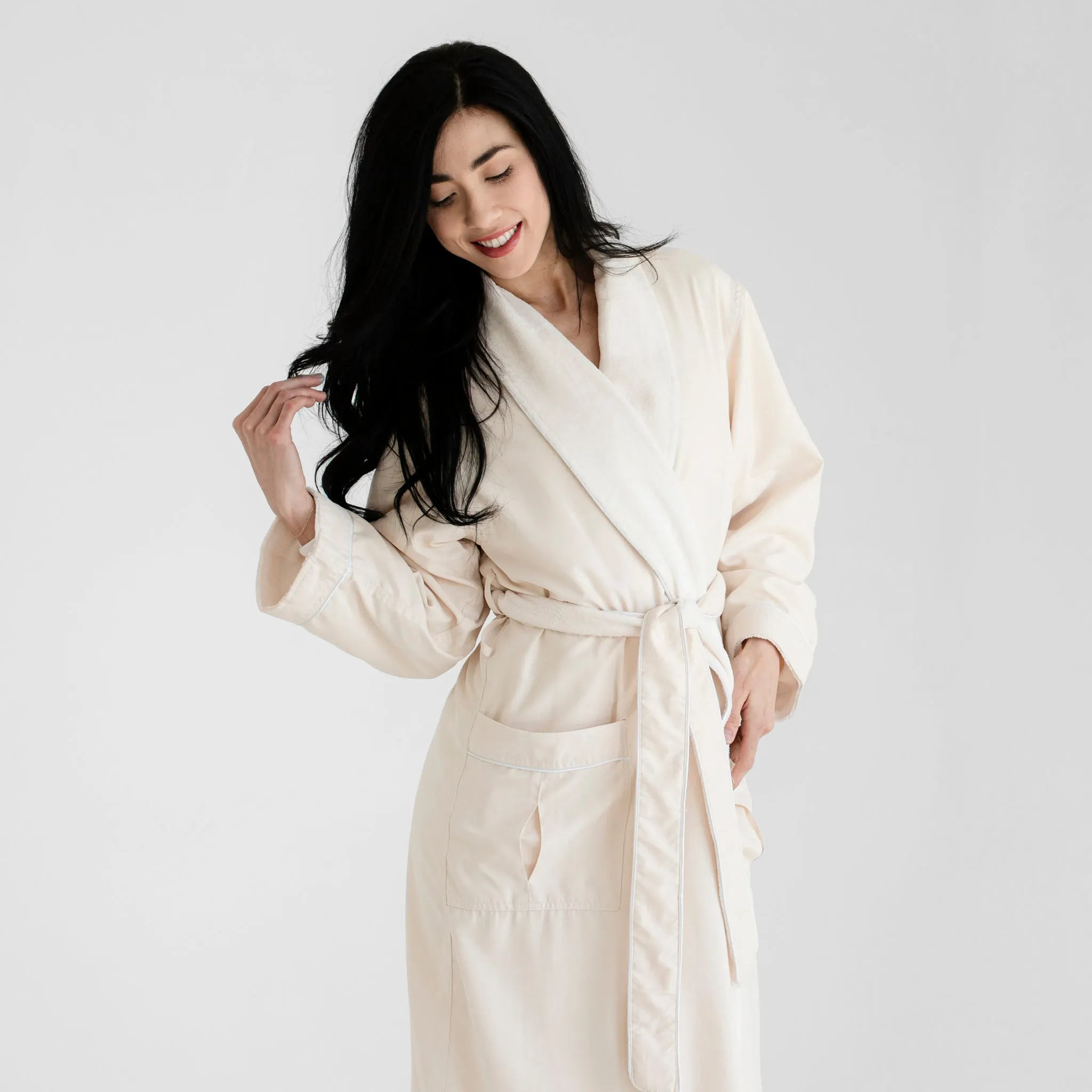 Deluxe Plush Spa Robe - Ivory