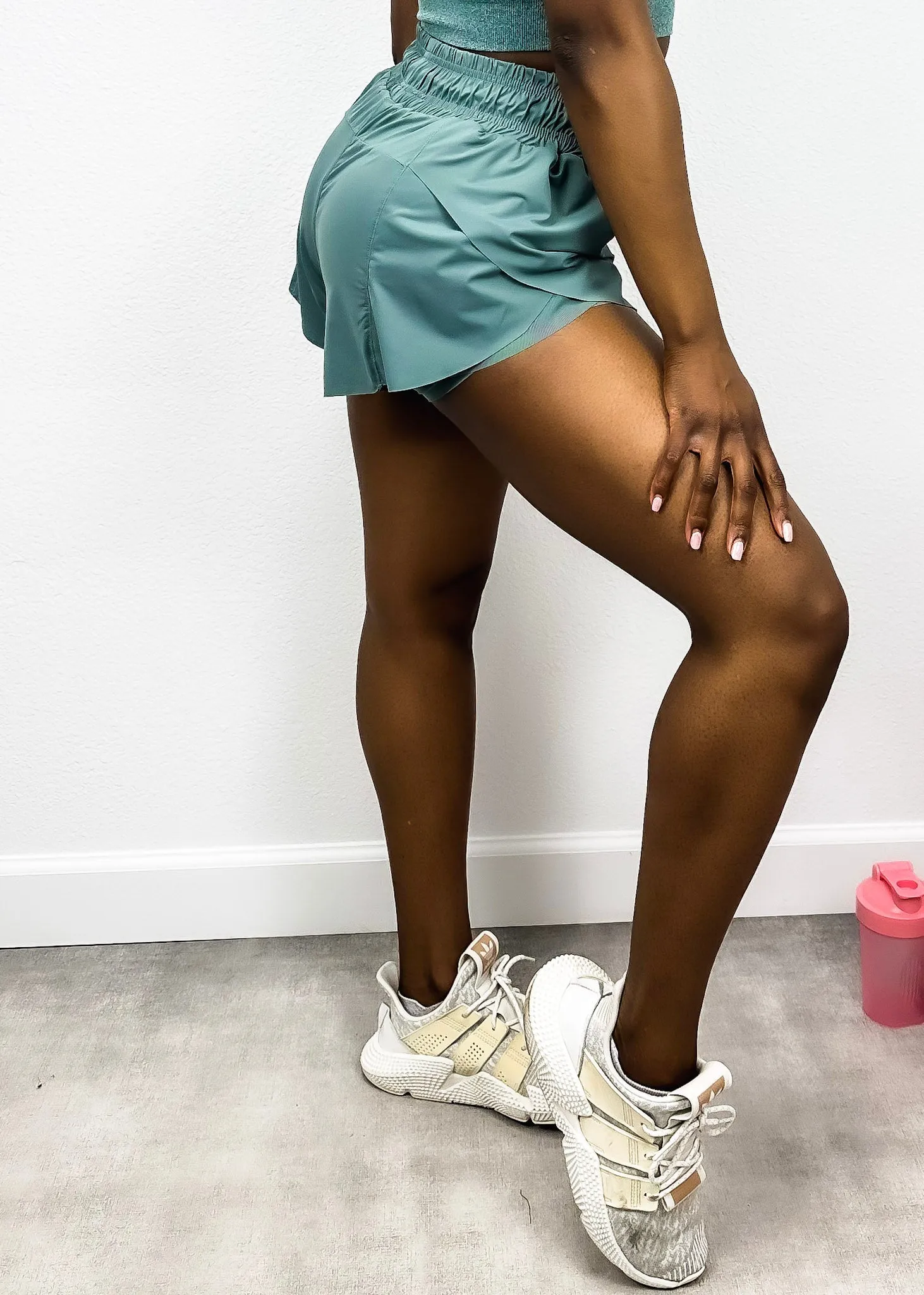 Drawstring Waist Lined Active Shorts by Anna-Kaci