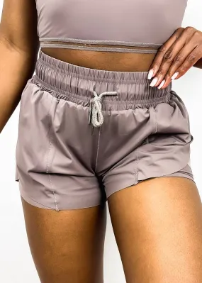 Drawstring Waist Lined Active Shorts by Anna-Kaci