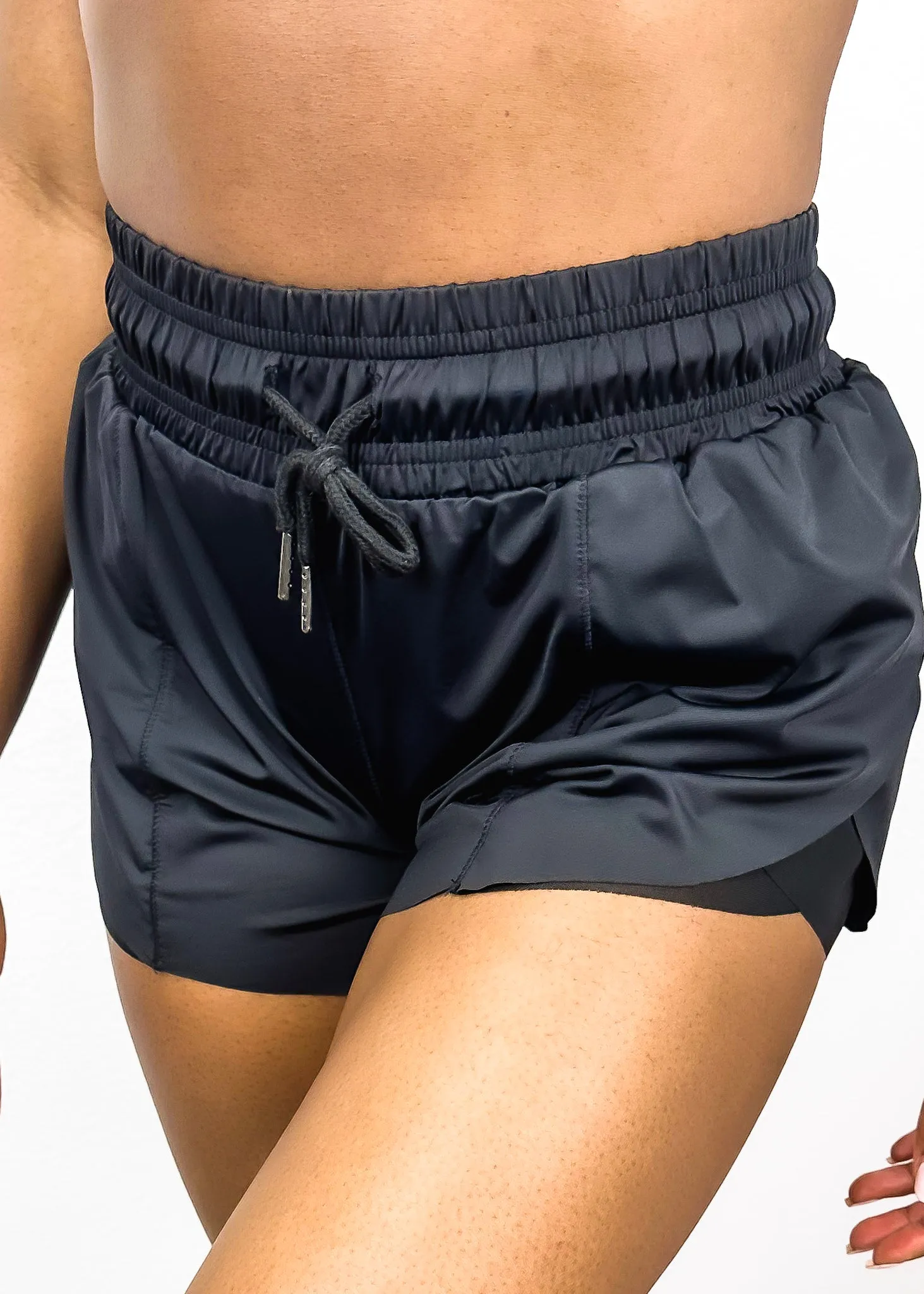 Drawstring Waist Lined Active Shorts by Anna-Kaci