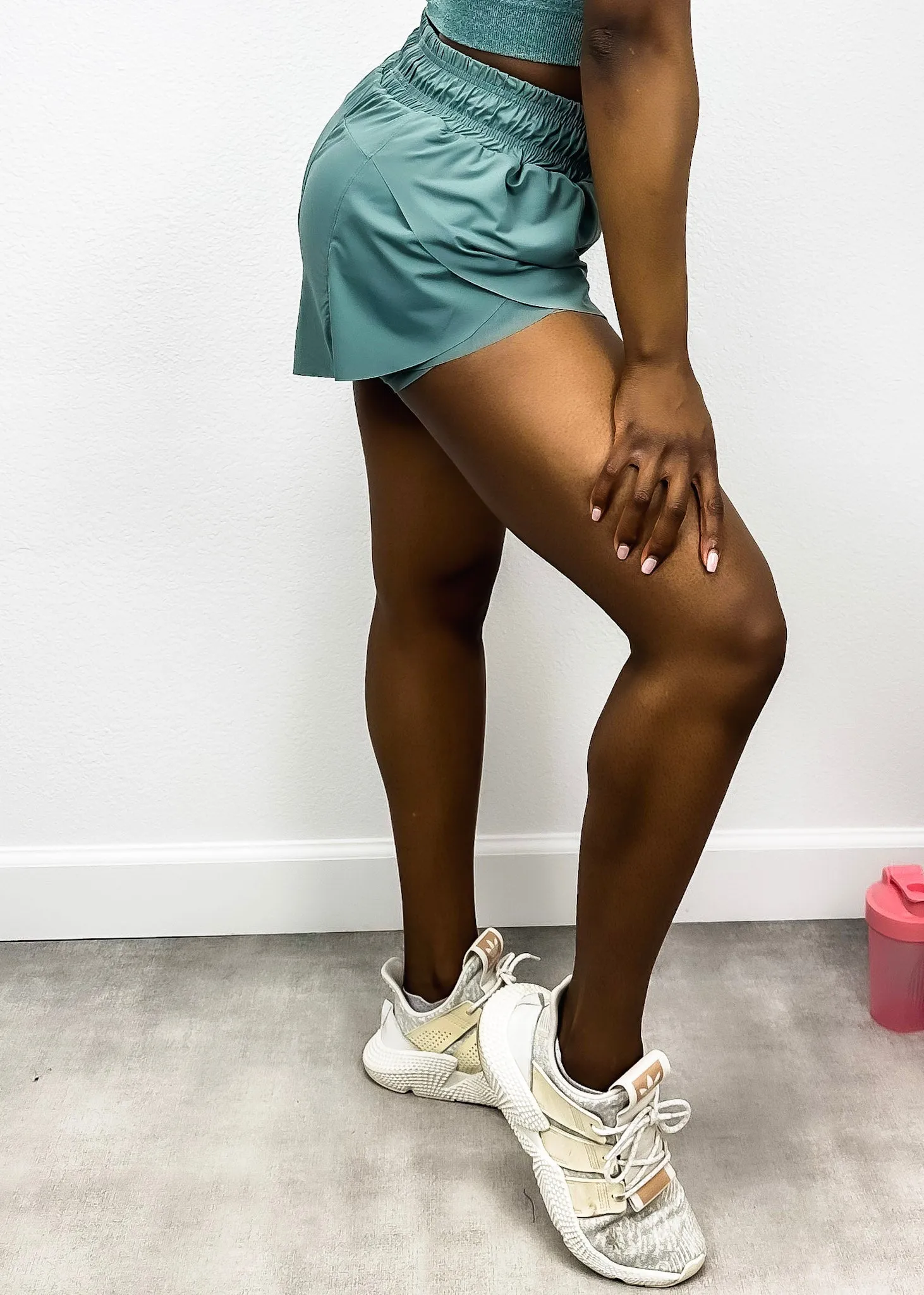 Drawstring Waist Lined Active Shorts by Anna-Kaci