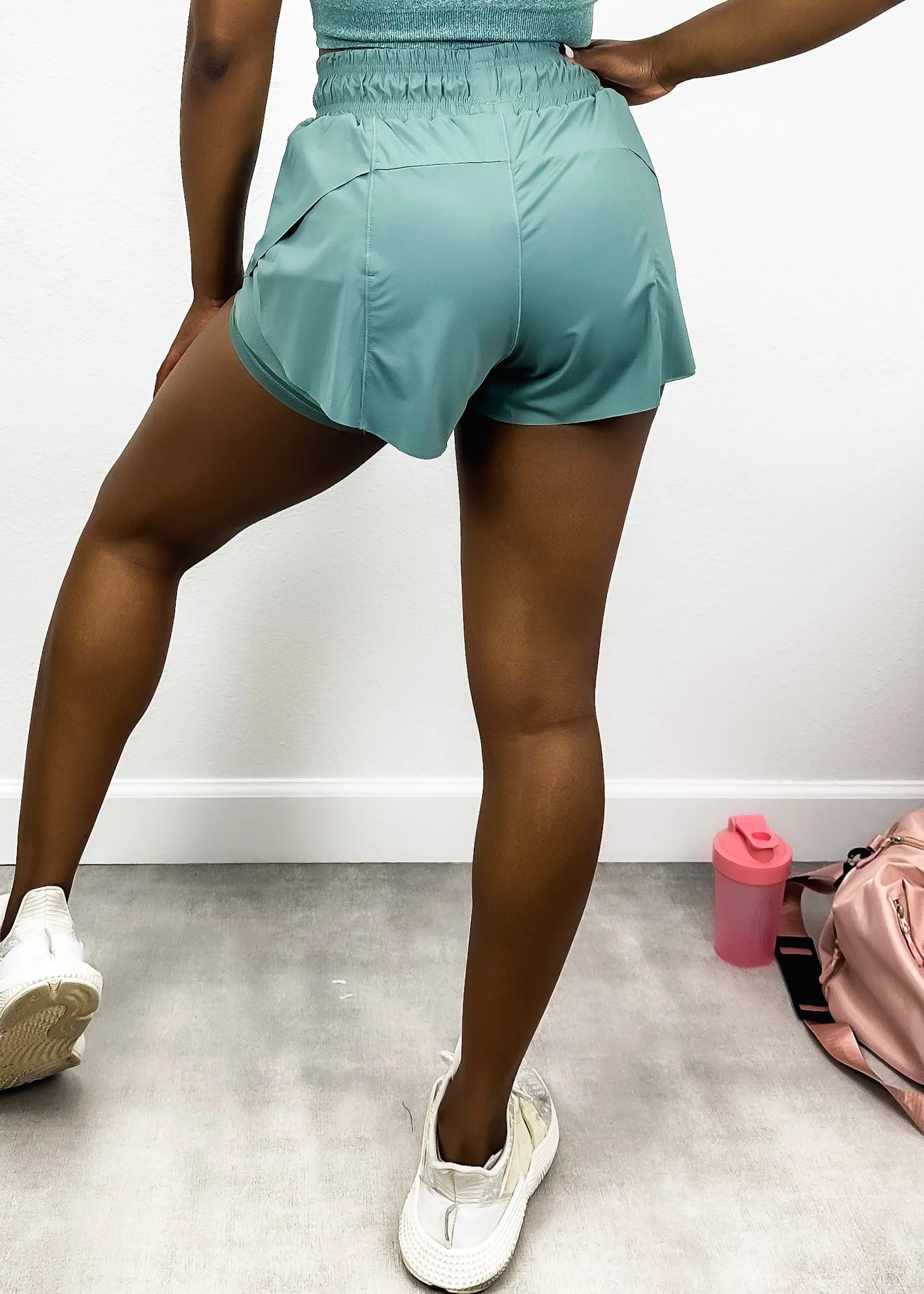 Drawstring Waist Lined Active Shorts by Anna-Kaci