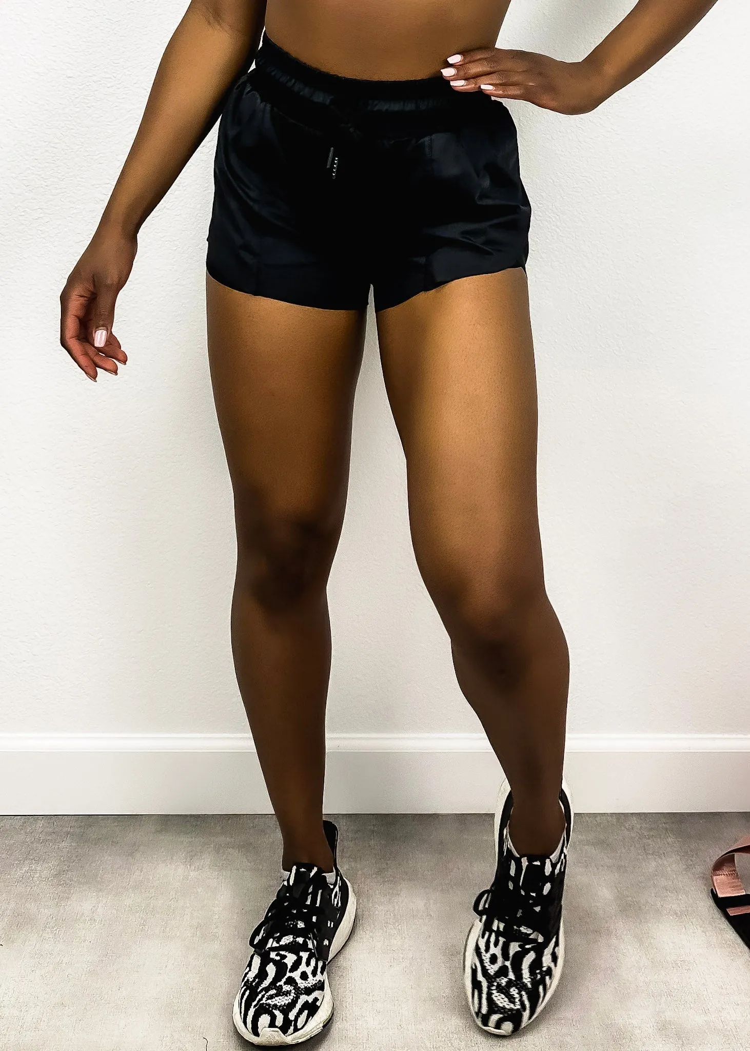 Drawstring Waist Lined Active Shorts by Anna-Kaci