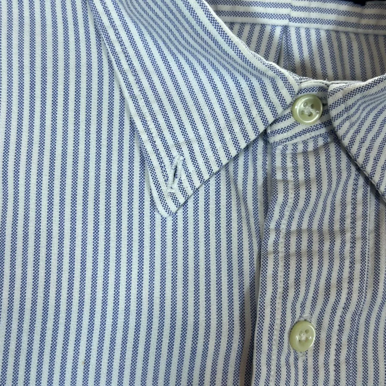 Early 00's POLO RALPH LAUREN Embroidered Mini Logo Striped Long Sleeve Button-Up Cotton Shirt