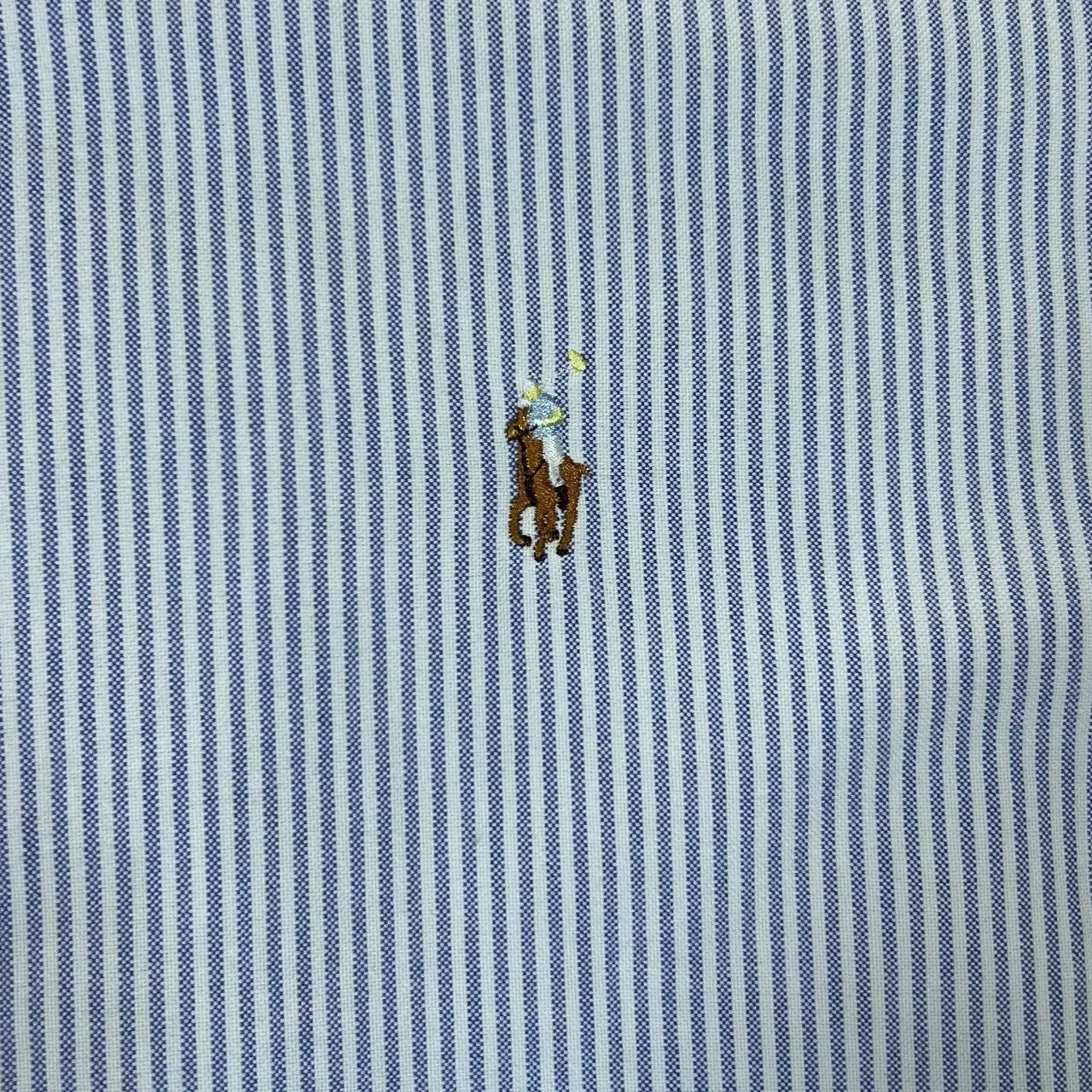 Early 00's POLO RALPH LAUREN Embroidered Mini Logo Striped Long Sleeve Button-Up Cotton Shirt