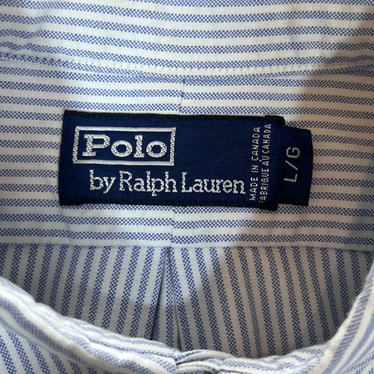 Early 00's POLO RALPH LAUREN Embroidered Mini Logo Striped Long Sleeve Button-Up Cotton Shirt
