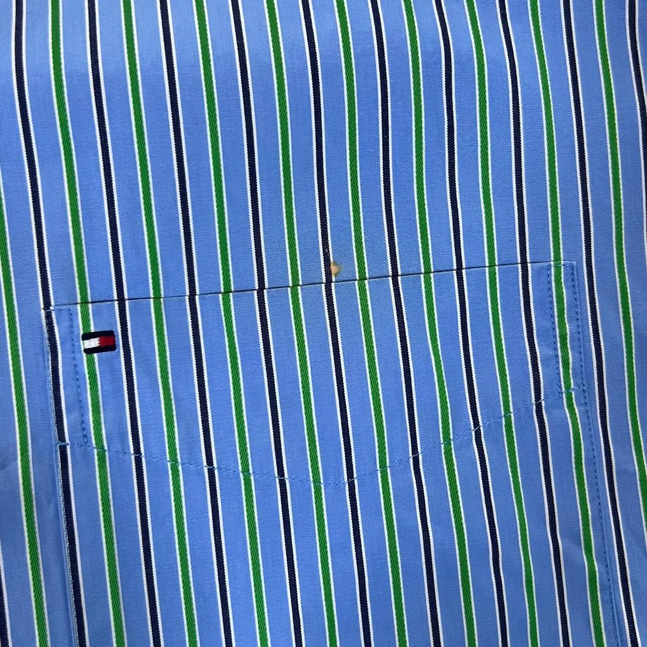 Early 00's TOMMY HILFIGER "80's 2 Ply Fabric" Multi Striped Long Sleeve Button-Up Cotton Shirt