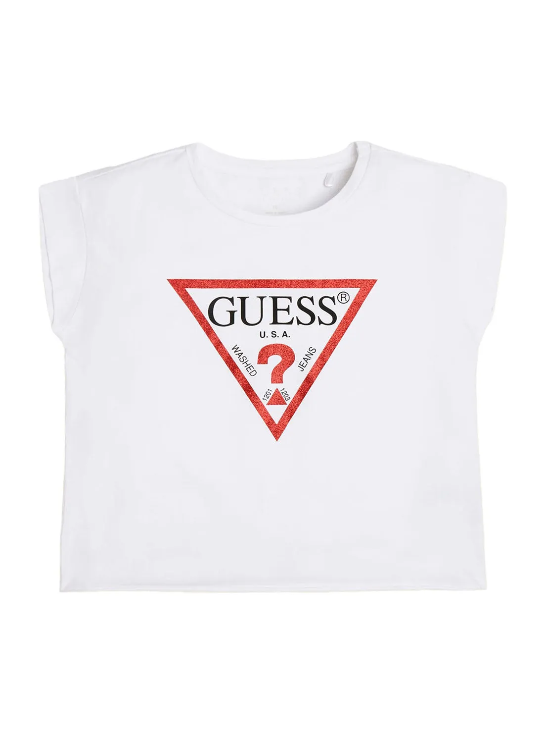 Eco White Logo Cropped T-Shirt (7-16)