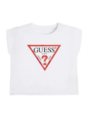 Eco White Logo Cropped T-Shirt (7-16)