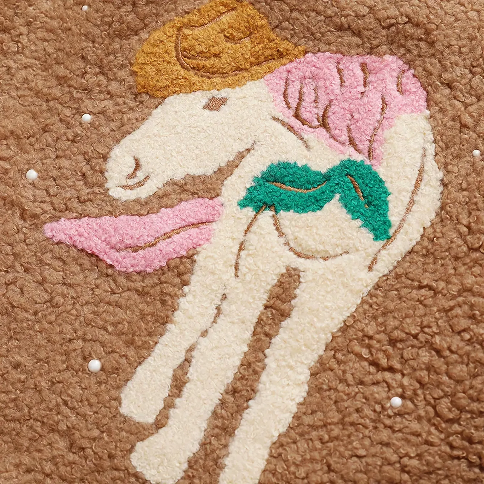 Editorial Department Embroidered Boucle Fleece Shorts