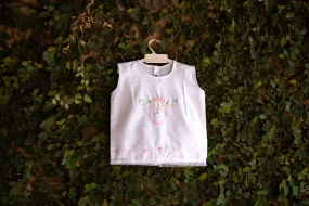 Elegant Hand Embroidered White Top
