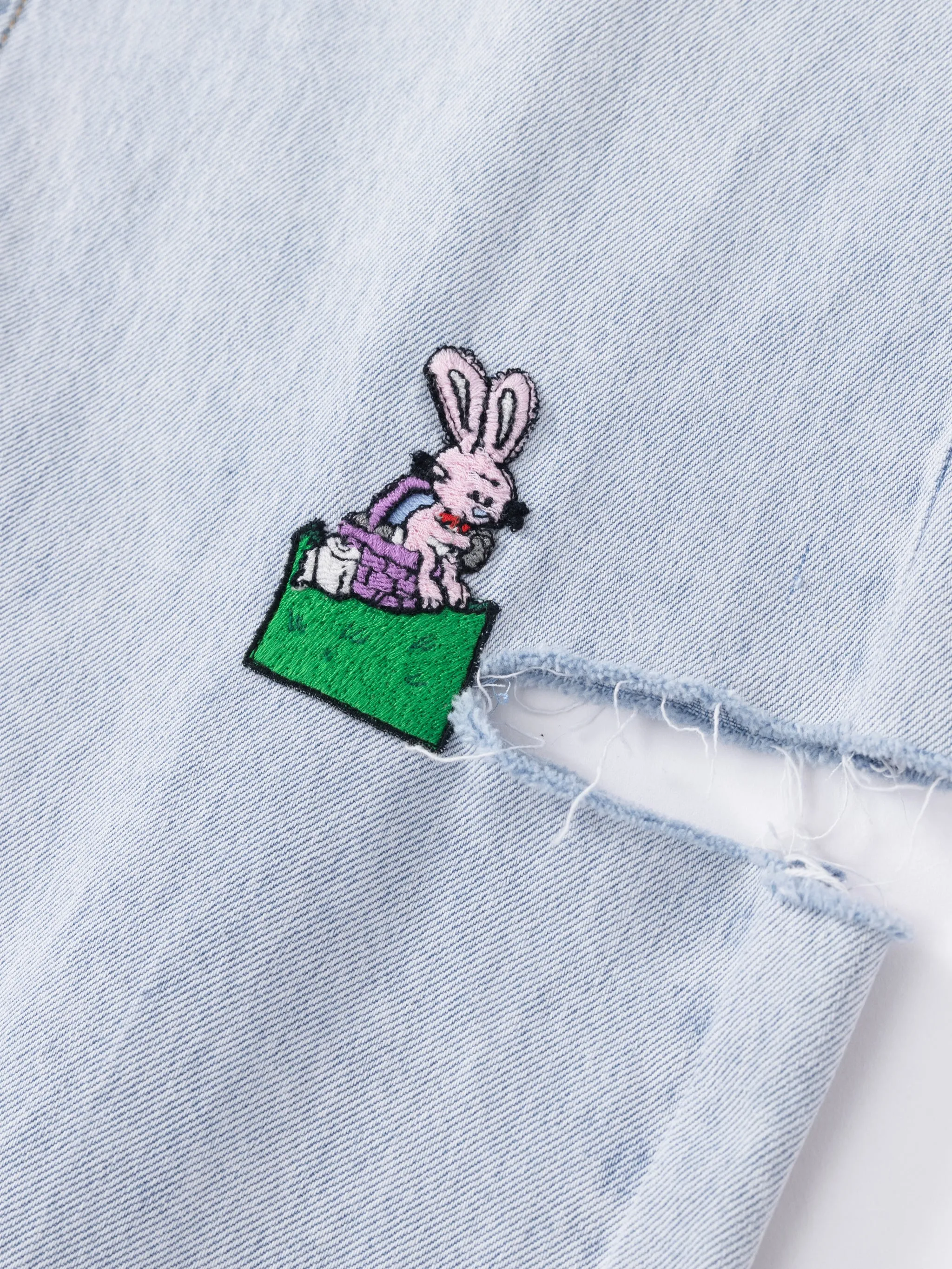 Embroidered Baggy Jeans