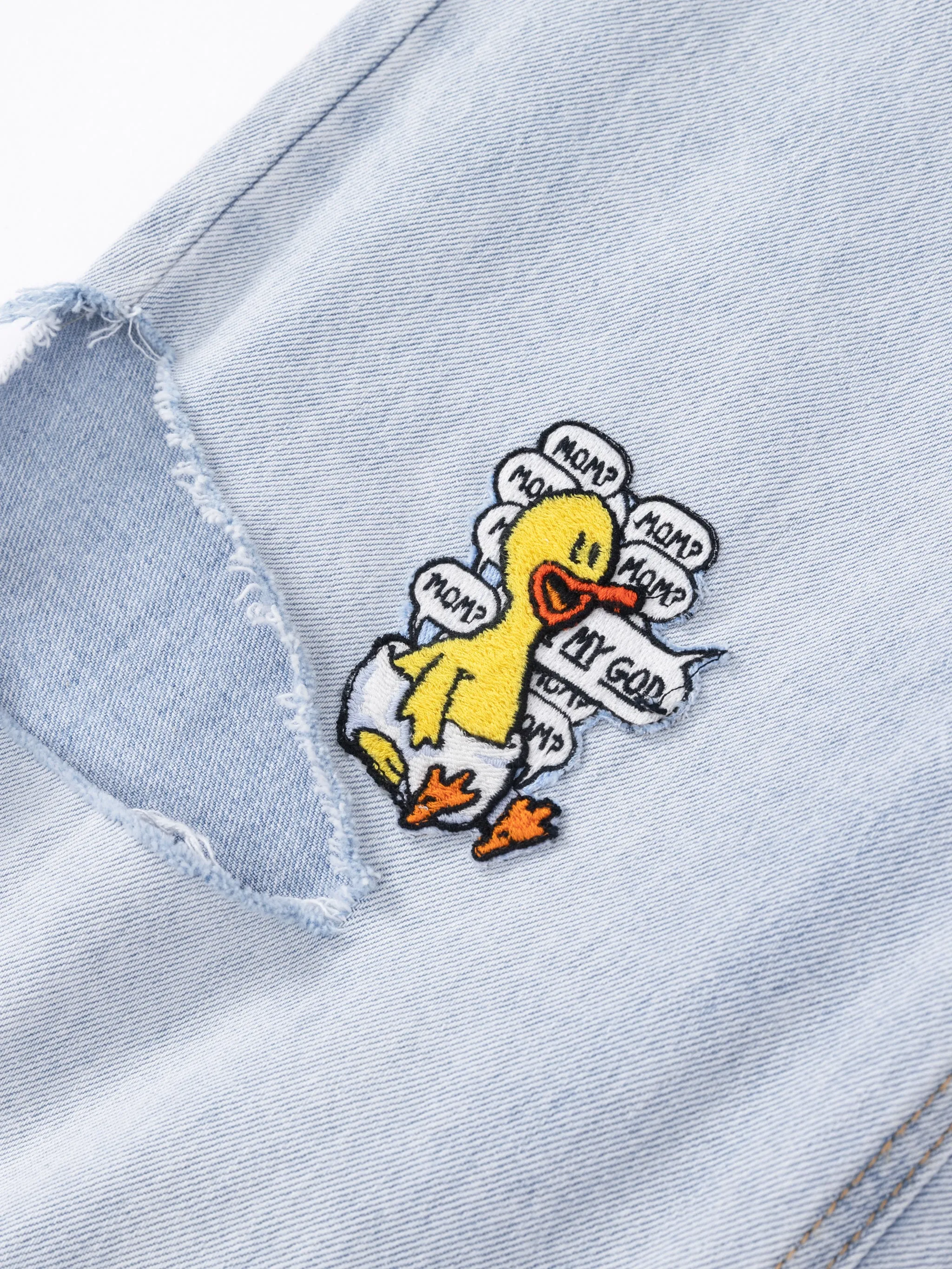 Embroidered Baggy Jeans
