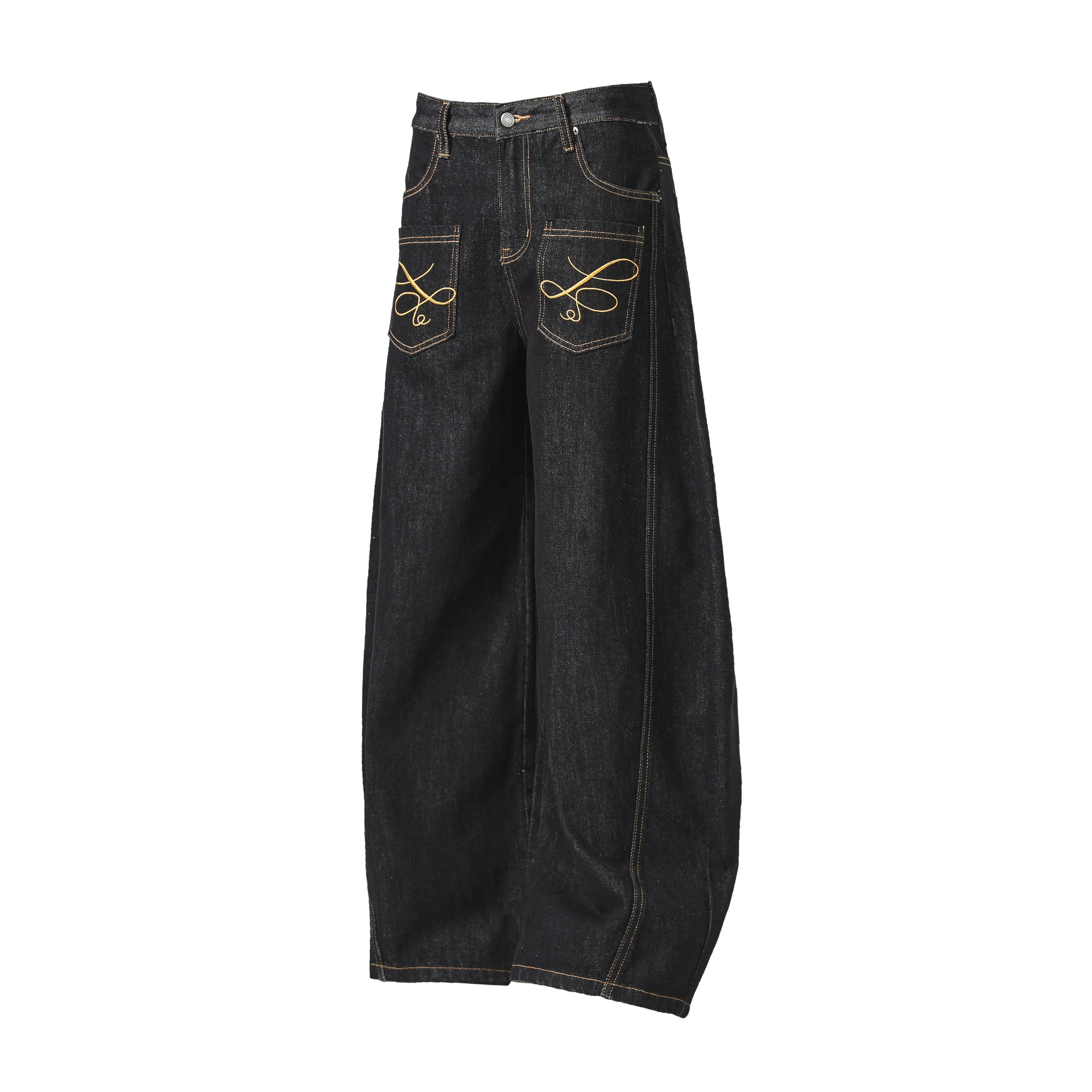 Embroidered Scimitar Jeans
