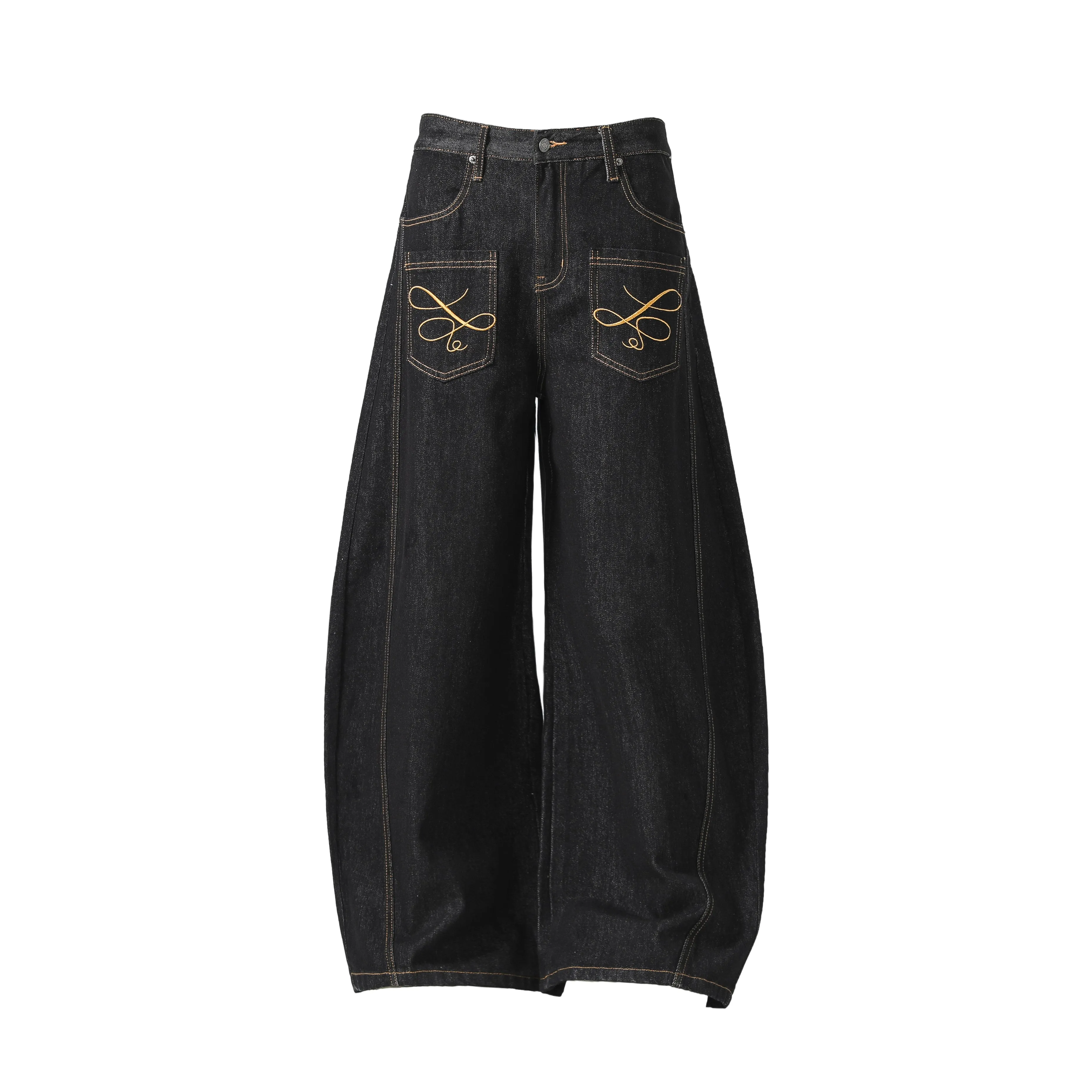 Embroidered Scimitar Jeans