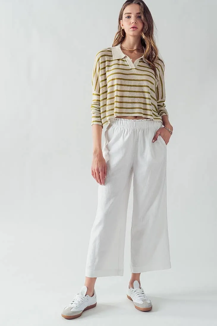 Fashion Week Sydney Eyelet Star Striped Polo
