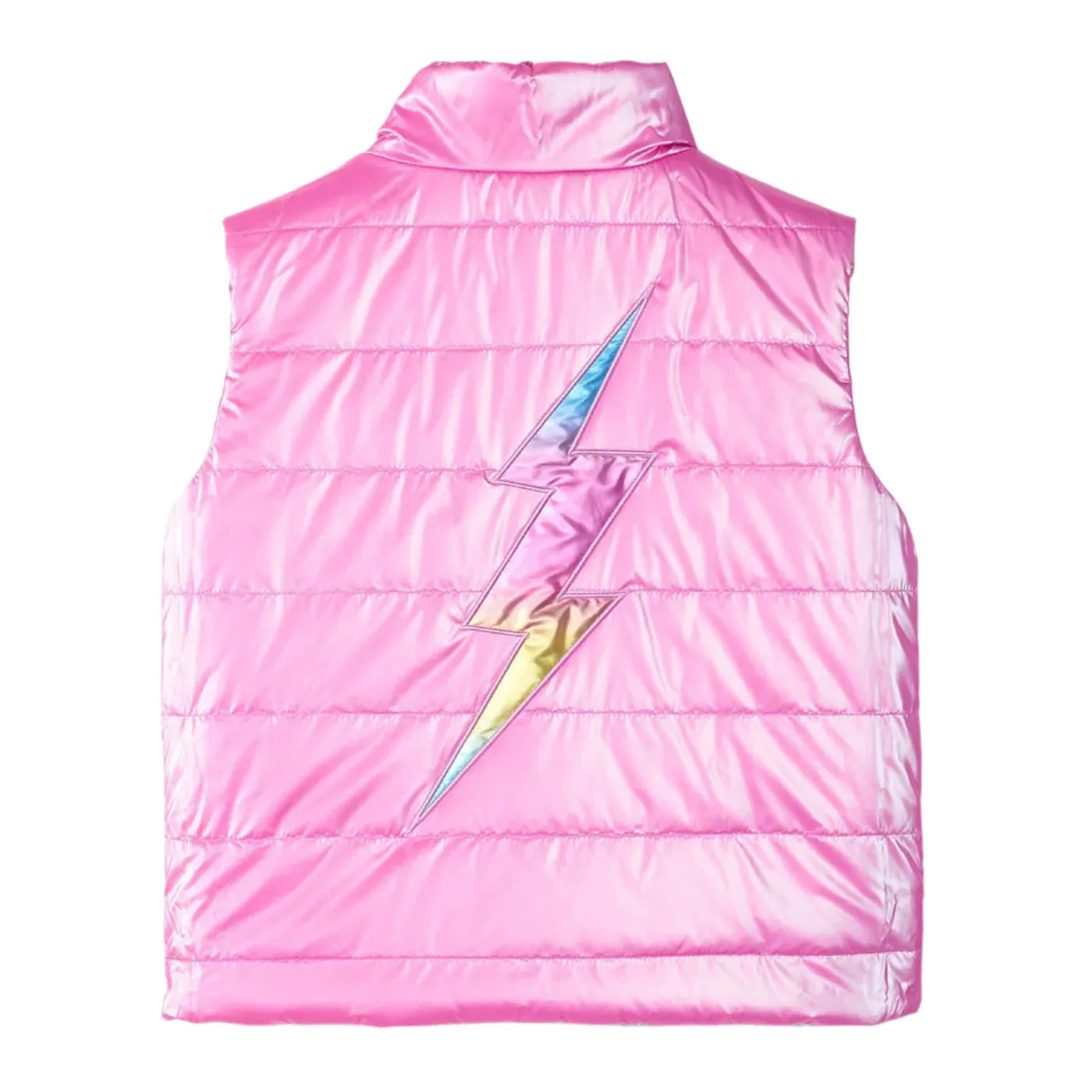 Girls Rainbow Shine Reversible Quilted Vest