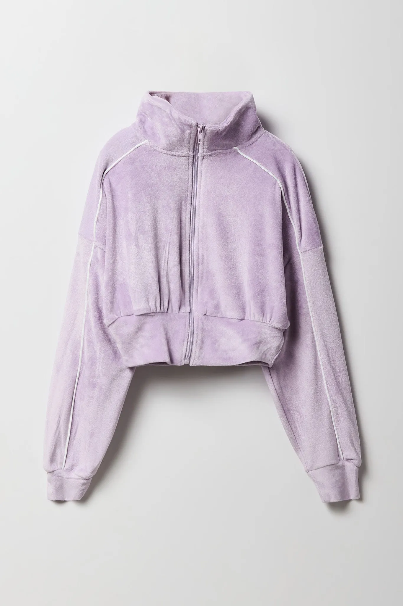 Girls Velour Zip-Up Jacket