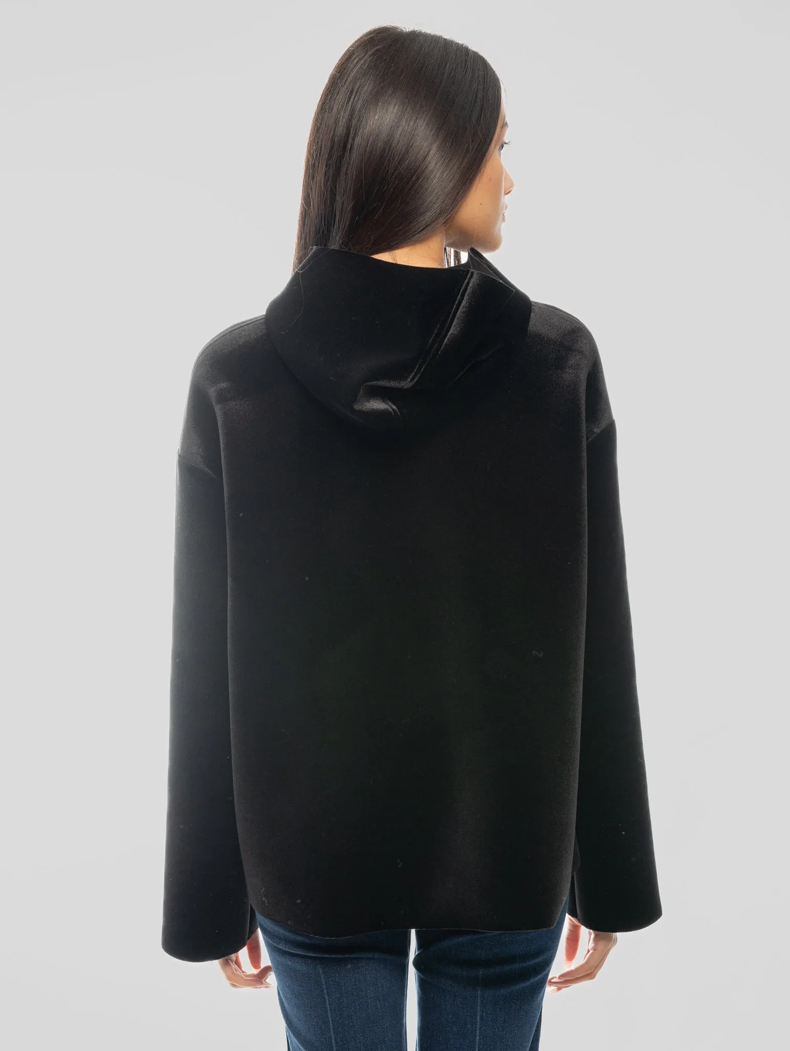 Giubbino in Scuba Velour Nero
