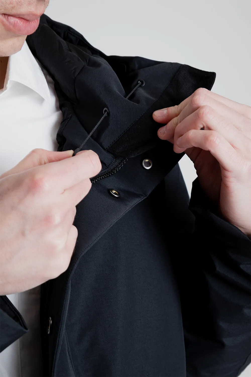 Gore-Tex Hooded Down Jacket - Black