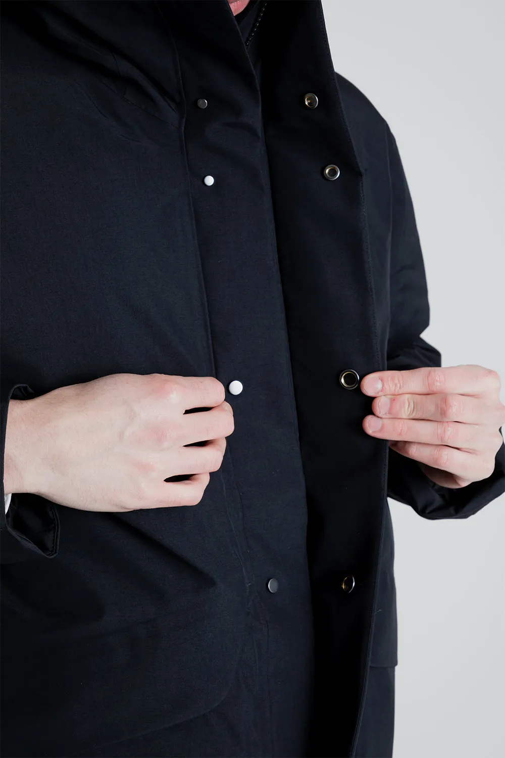 Gore-Tex Hooded Down Jacket - Black