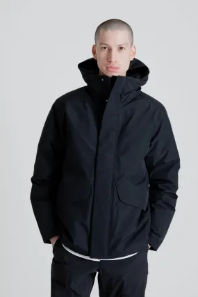 Gore-Tex Hooded Down Jacket - Black