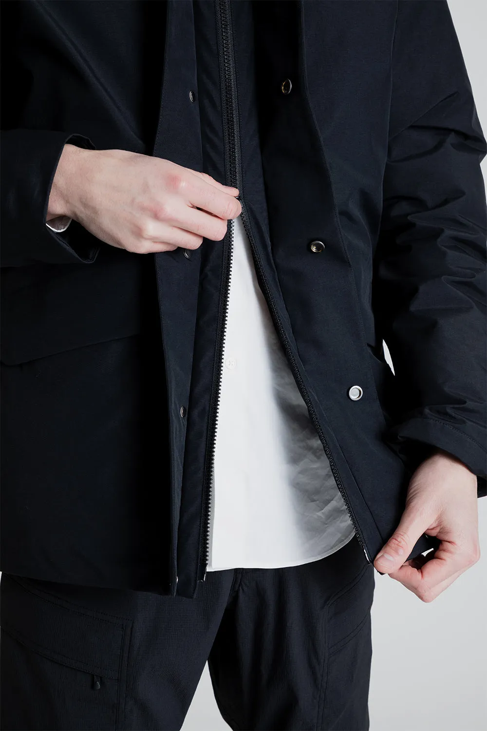 Gore-Tex Hooded Down Jacket - Black