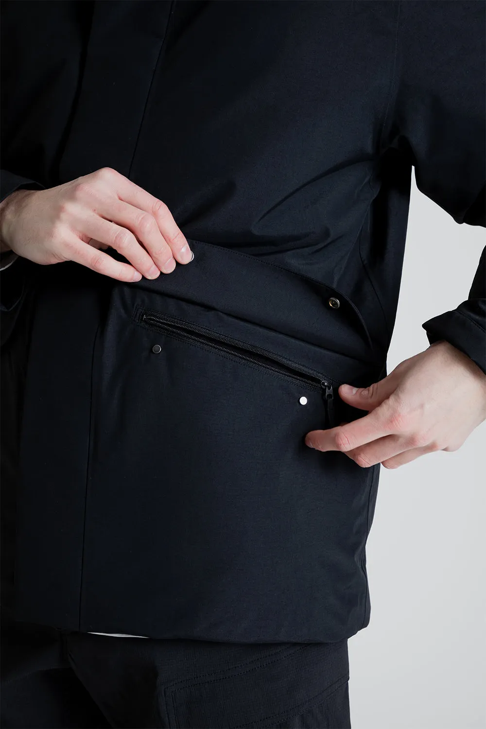 Gore-Tex Hooded Down Jacket - Black