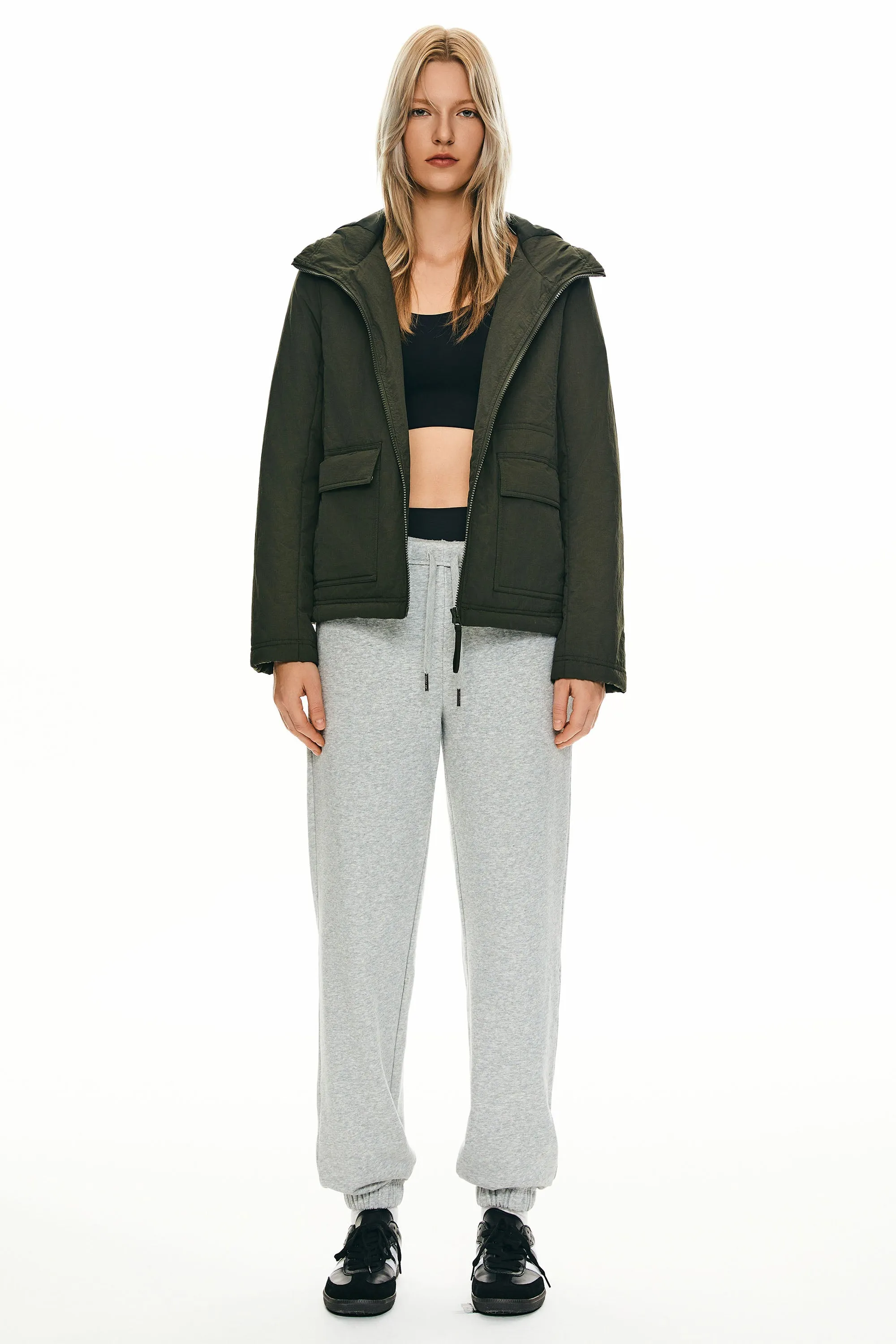 Hooded Lightweight Jacket Zip Up