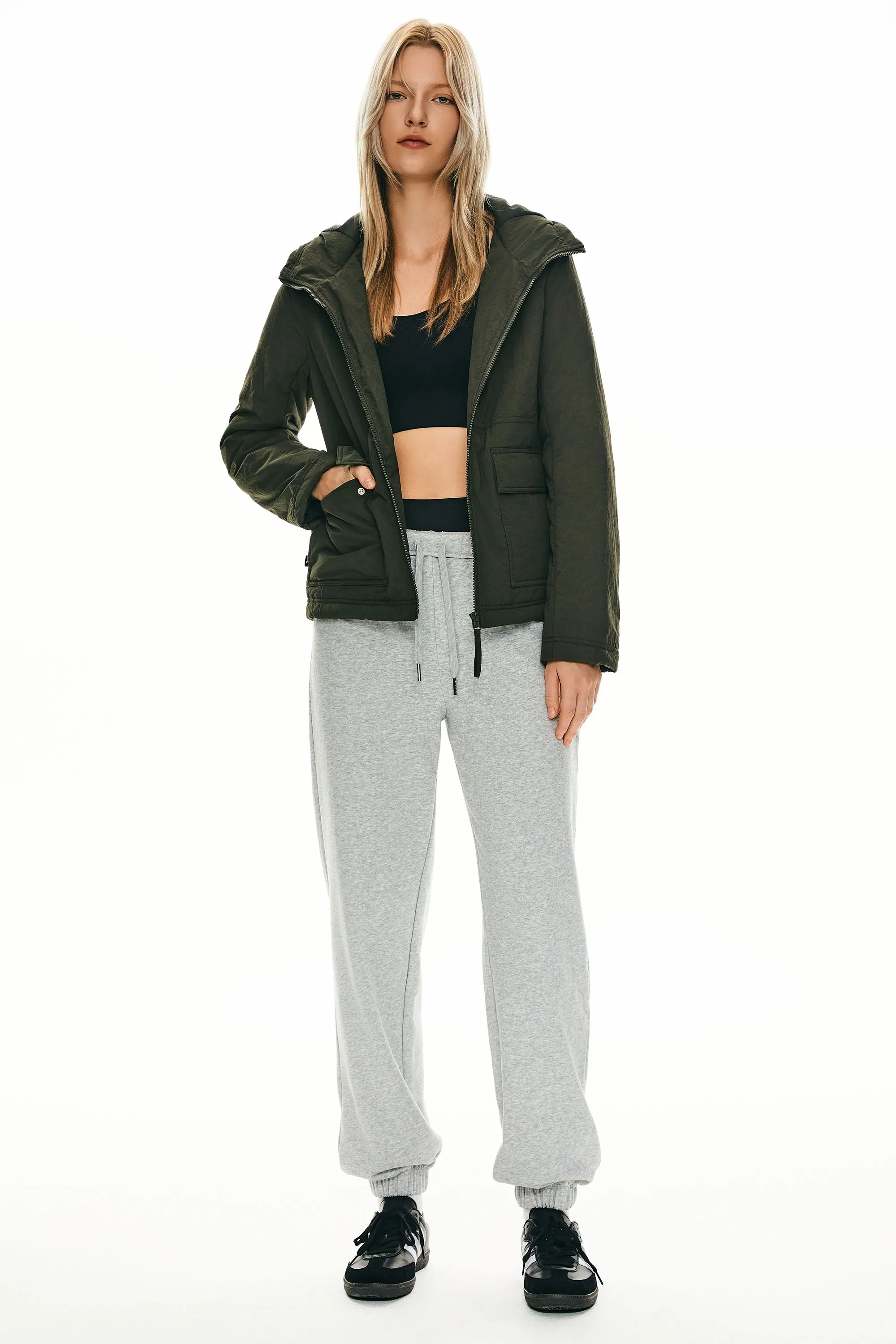 Hooded Lightweight Jacket Zip Up