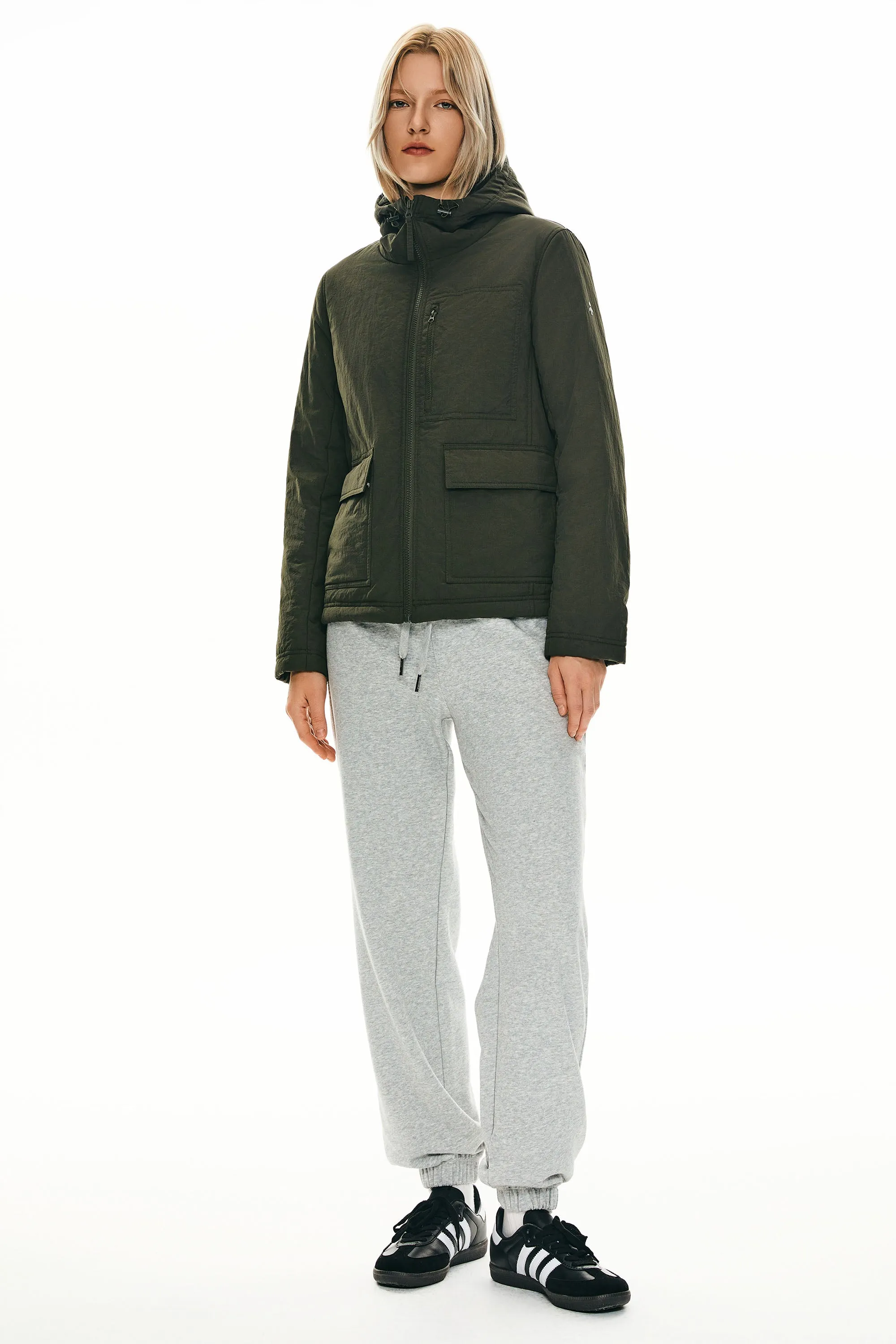 Hooded Lightweight Jacket Zip Up