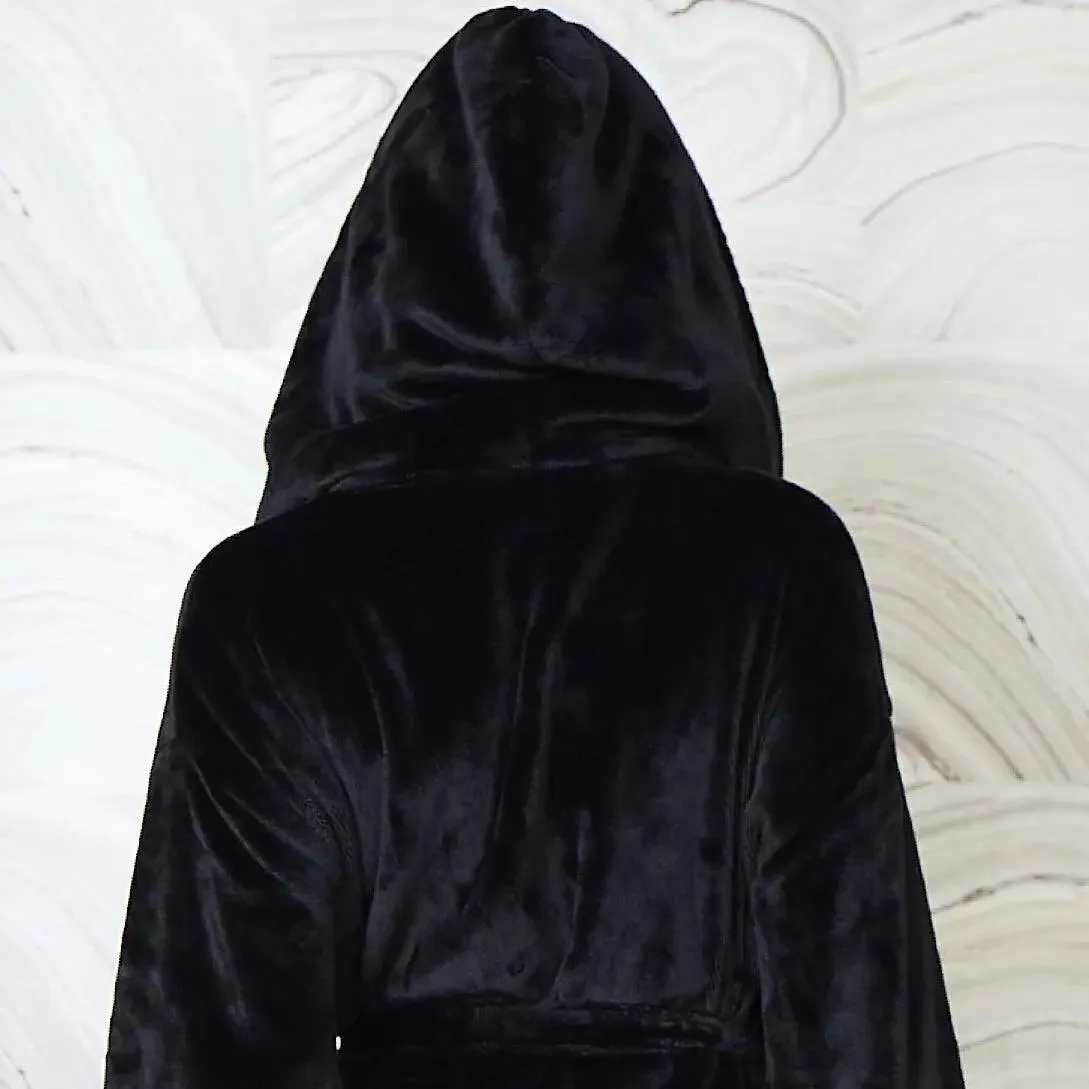 Hooded Plush Bathrobes for Women