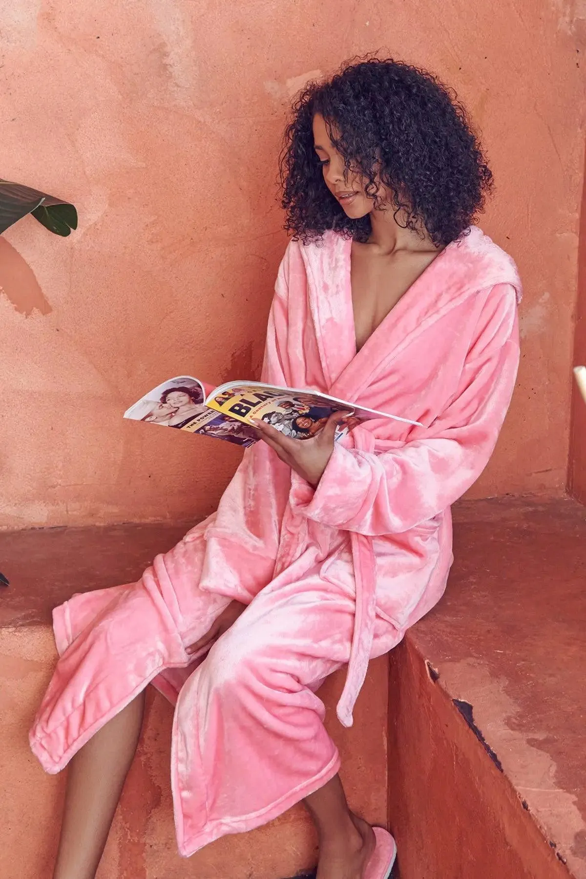 Hooded Plush Bathrobes for Women