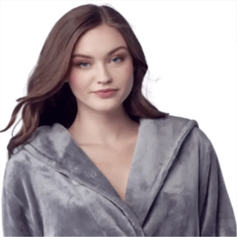 Hooded Plush Bathrobes for Women