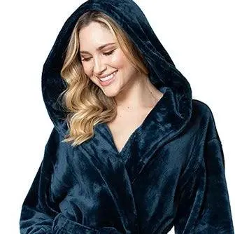Hooded Plush Bathrobes for Women