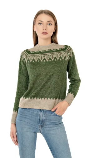 Jacquard Fairisle Crew Sweater