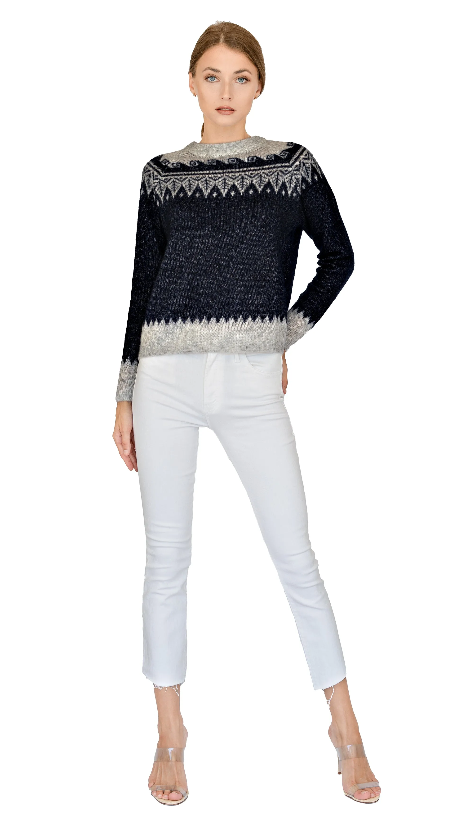 Jacquard Fairisle Crew Sweater