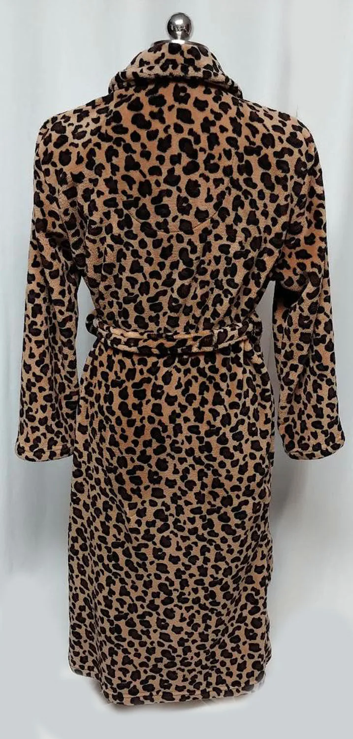 *JASMINE ROSE PLUSH LEOPARD DRESSING GOWN ROBE - SO SOFT!