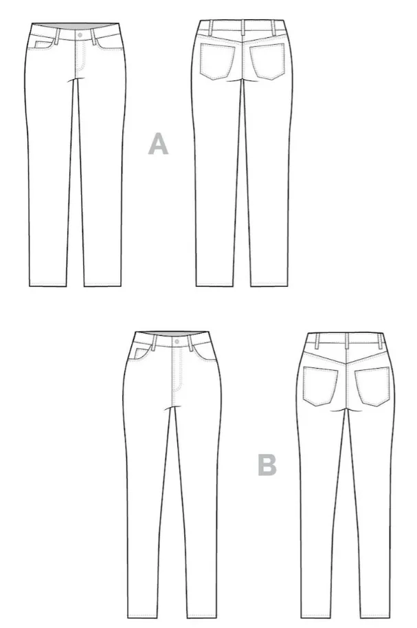 Jeans Making Kit - Mid-Blue Stretch Denim