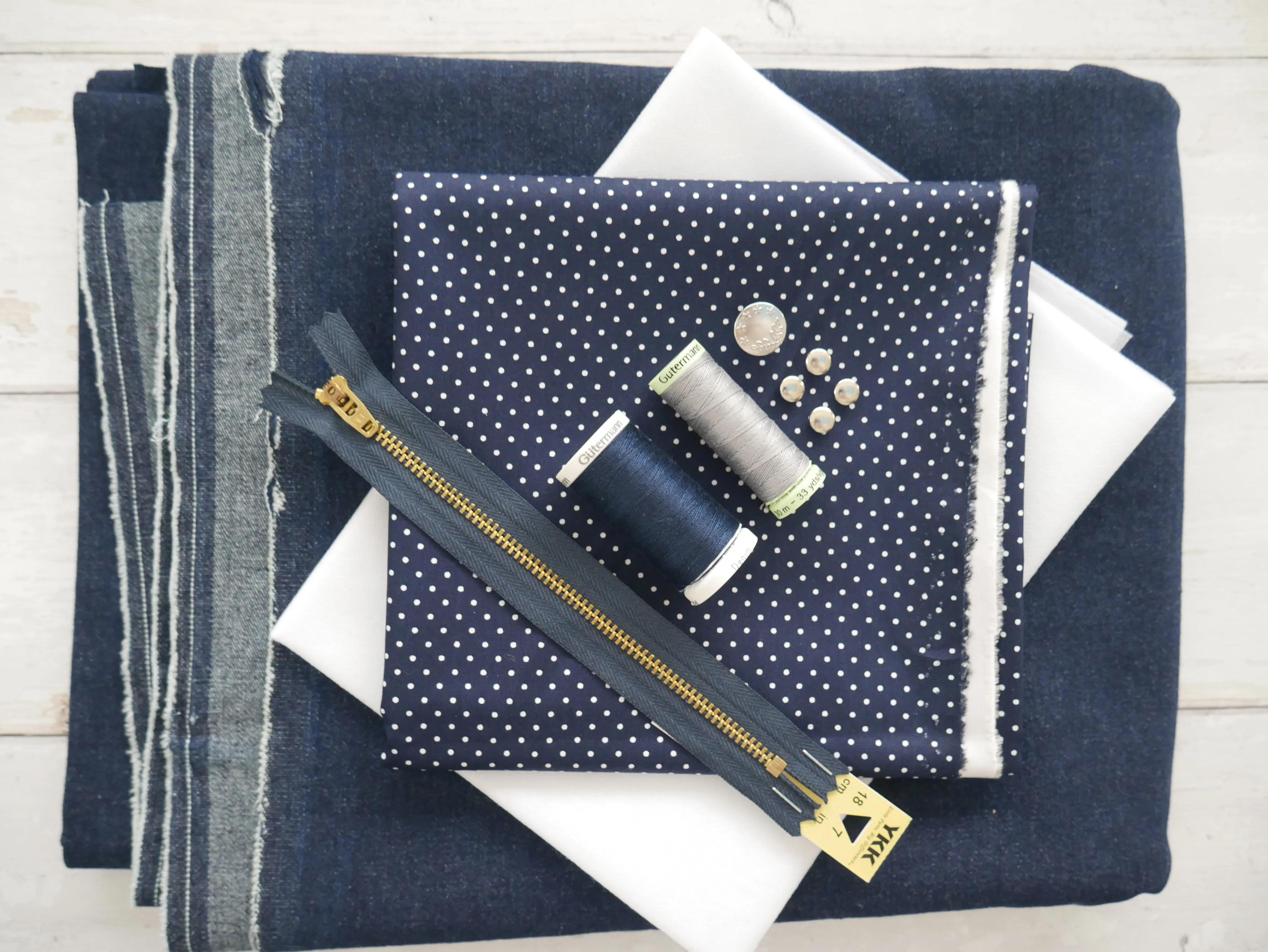 Jeans Making Kit - Mid-Blue Stretch Denim