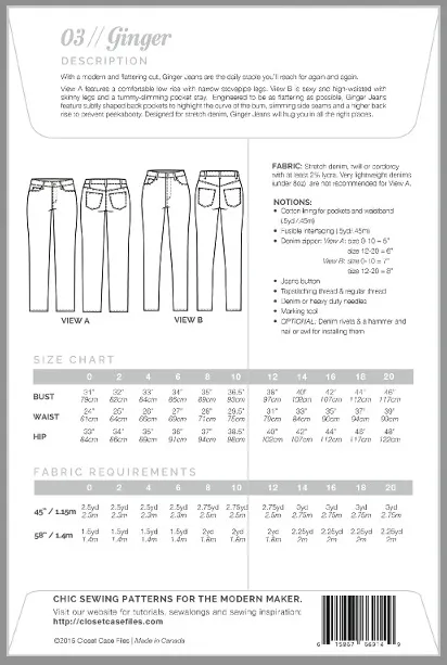 Jeans Making Kit - Mid-Blue Stretch Denim