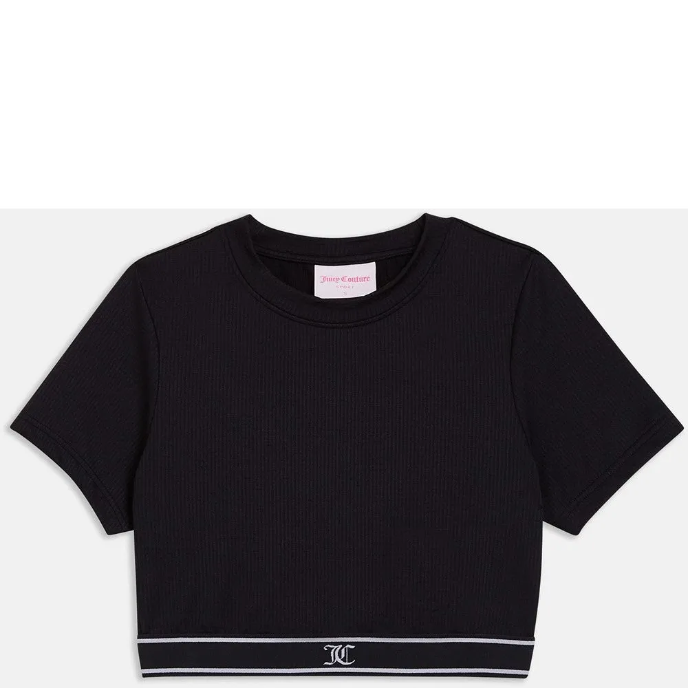 Juicy Couture Rayon Rib Short Sleeve Top