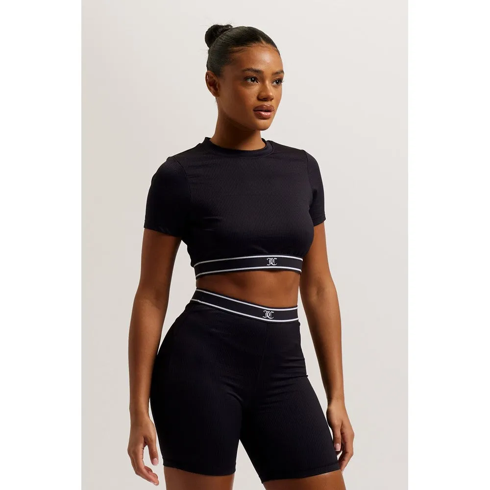 Juicy Couture Rayon Rib Short Sleeve Top