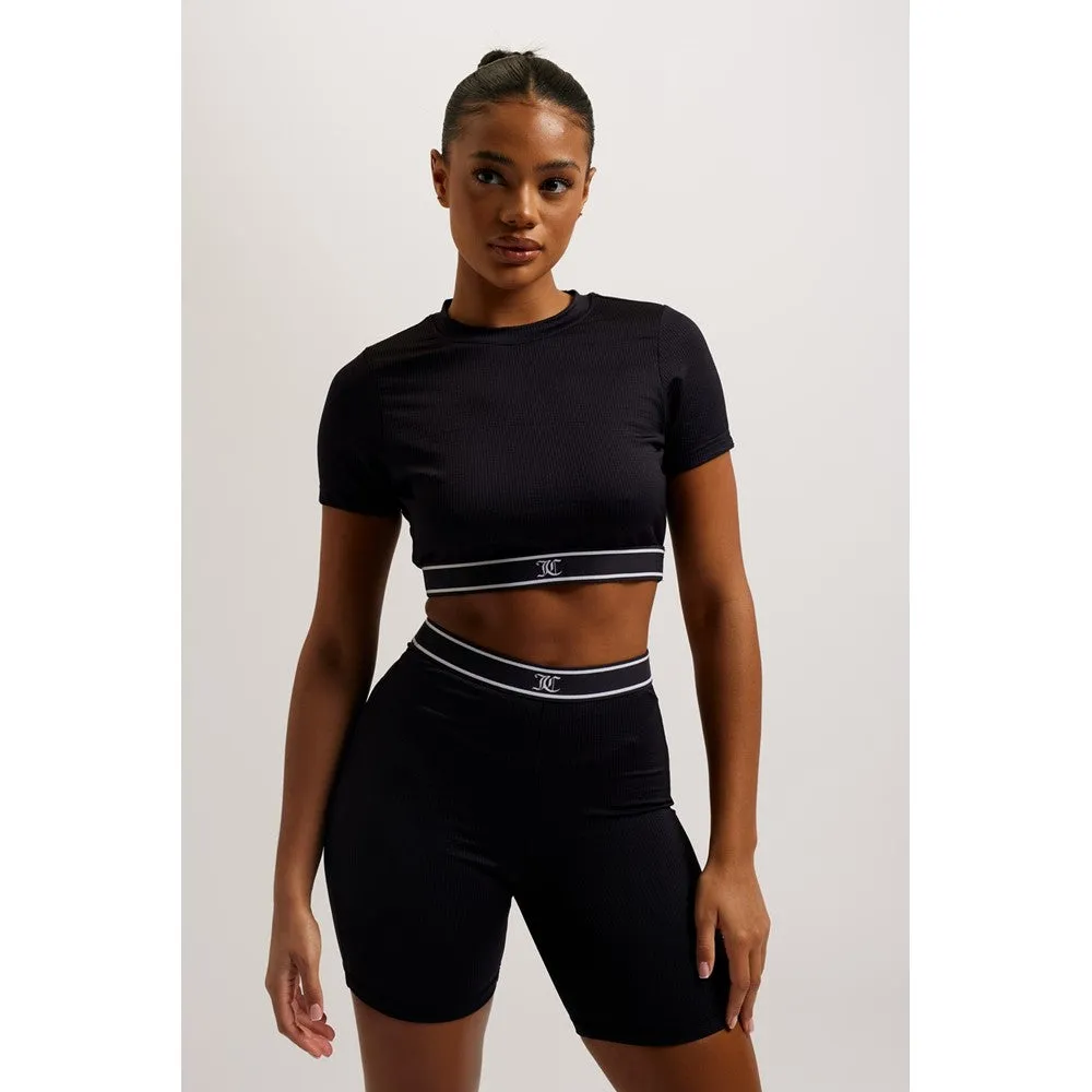 Juicy Couture Rayon Rib Short Sleeve Top