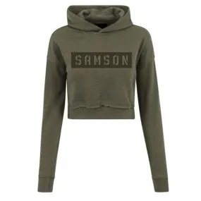 Ladies Cropped Hoodie - Olive